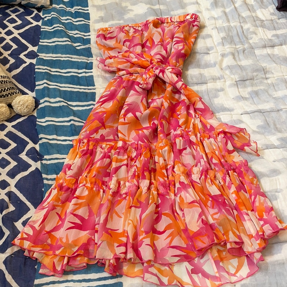 Pink & orange pretty Diane Von Furstenberg dress